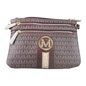 Mkf collection Tarren Signature‎ Crossbody Handbag Wristlet By Mia K NEW